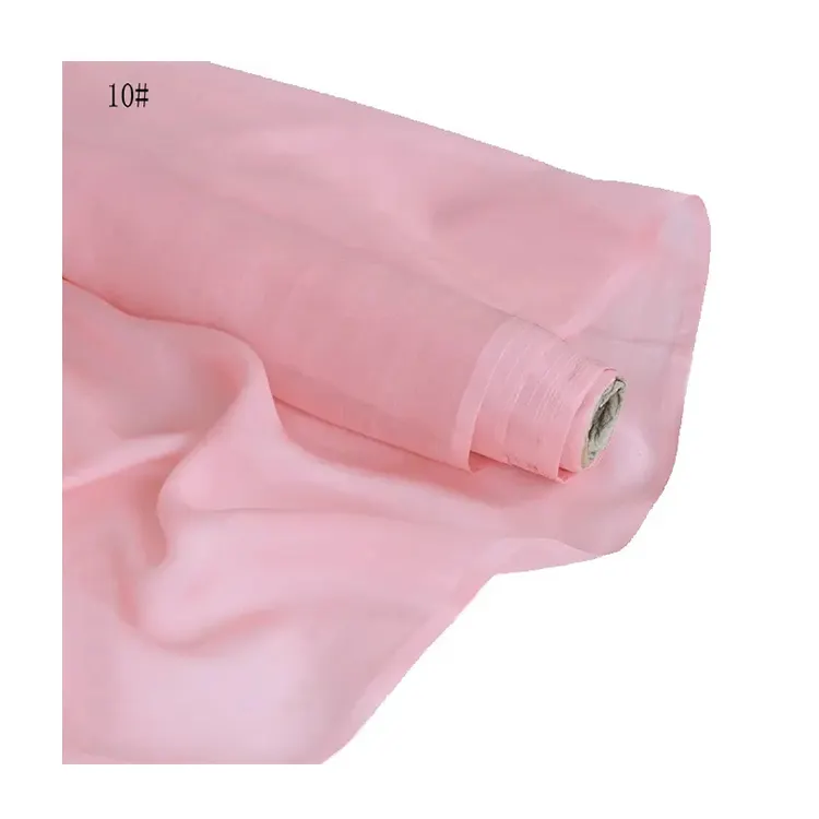 Высококачественная 100% шелковая шифоновая Женская ткань для одежды, чистый Шелковый шифон