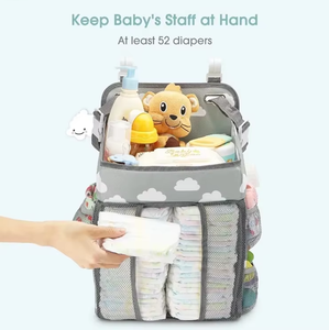 Organisateur de couches pour <span class=keywords><strong>bébé</strong></span>, articles pour <span class=keywords><strong>bébé</strong></span>, matelassé, lavable, rangement de voiture pour nouveau-né, tout-petit, organisateur de rangement portable pour la <span class=keywords><strong>crèche</strong></span> - Product Image 2