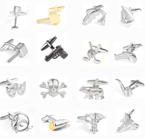 Liquidación, Envío Inmediato, MOQ Bajo, Buena Calidad, Mancuernillas de Latón con Diseño Novedoso, Accesorios para Hombre, Regalo de Aniversario o Fiesta, Cristal - Product Image 1