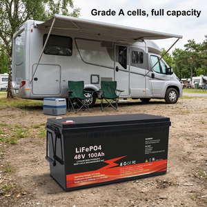 Batterie LiFePO4 12V 24V 48V 100Ah. Même capacité. Choisissez le modèle qui convient à votre système. Bluetooth. IP65. 6000 cycles. - Product Image 1