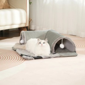 DeepSleep <b>Cat</b> <b>Tunnel</b> Bed Yellow Fluffy Warm Pet Bed For <b>Cats</b> Play And Sleep - Product Image 2