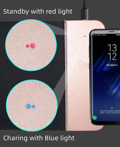 <span class=keywords><strong>Tapis</strong></span> <span class=keywords><strong>de</strong></span> <span class=keywords><strong>souris</strong></span> à chargement sans fil 15W Qi caoutchouc cuir magnétique détachable forme <span class=keywords><strong>ergonomique</strong></span> protection contre les radiations en stock - Product Image 5