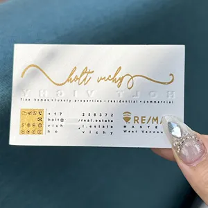 Elegante Logo in rilievo biglietti da visita carta Design personalizzato biglietti da stampa aziendale stampa Offset personalizzata