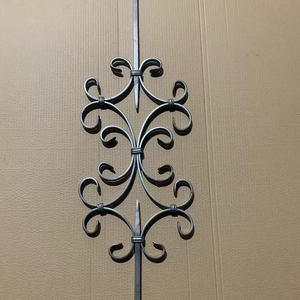 Composants en <span class=keywords><strong>fer</strong></span> <span class=keywords><strong>forgé</strong></span> pièces forgées éléments décoratifs en <span class=keywords><strong>fer</strong></span> gaufré pour balustrade de main courante de clôture de porte - Product Image 4