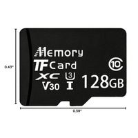 Tarjeta de Memoria de Plástico de 1GB-128GB, U3, Clase 10, Rápida, para Teléfono, Tableta, Cámara de Coche, Grabación 4K