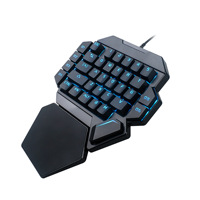 Usine G92 USB filaire rvb une main 35 touches clavier main gauche Membrane Style nouveau plastique bureau ordinateur portable jeu utiliser effet de lumière