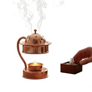 Quemador de Incienso de Cobre Puro de Calidad de Exportación, para Mesa, Hogar, Oficina, Meditación, Difusor de Aroma, Estilo Indio - Product Image 1