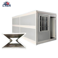 Nouvelle maison de conteneur pliable préfabriquée hangars de stockage pliables pour usage de bureau en panneau sandwich et en acier