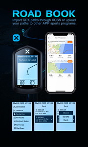 XOSS NAV จอ HD 2.4 นิ้ว รองรับ BLE ANT+ วัดความเร็ว วัดรอบขา GPS ไมล์จักรยานไร้สาย พร้อมมาตรวัดความเร็ว GPS - Product Image 5