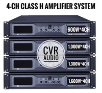 Amplifier Audio Metal 4 Saluran 1600W Kelas H CVR AC 110-240V