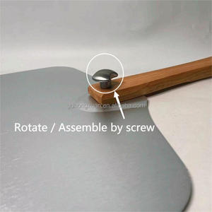 Paleta giratoria de pelar <span class=keywords><strong>Pizza</strong></span> de grado alimenticio, <span class=keywords><strong>pala</strong></span> giratoria, mango de madera sólida, tornillo de acero inoxidable, herramientas de hornear, precio de fábrica de regalo - Product Image 5