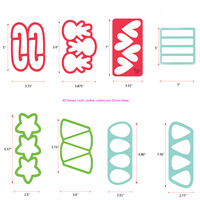 Emporte-pièce multi-formes Sweet Sugarbelle pour biscuits, fondant, pâte à sucre et glaçage royal
