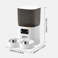 Distributeur automatique de nourriture pour chat avec caméra 5L, double compartiment, programmable, intelligent, électrique, avec contrôle par application pour alimentation à distance