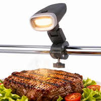 Rechargeable 360 °   Lampe de barbecue portable pour grillades en extérieur, étanche IP65, 3 niveaux de luminosité, recharge USB-C