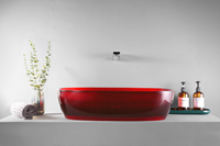 Luxuriöser, umweltfreundlicher, wasserabweisender, leicht zu reinigender Joystick-Wasserhahn mit Griff für Aufsatzwaschbecken, individuell gefärbtes Design für das Badezimmer