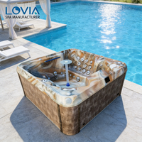 Vente en gros : Nouvelles tendances, bain à remous extérieur de luxe 6 places, Luxuria Spas, avec ozonateur
