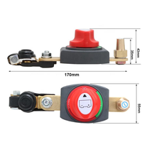 Interrupteur de batterie étanche ZING EAR A71002 DC 12V/24V/48V, coupe-circuit rotatif 2 pôles 50Hz pour voiture 100A