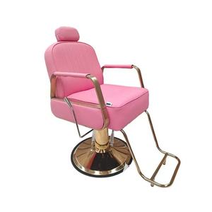 Chaise de coiffure moderne en acier inoxydable doré Wallybeauty, chaise de salon de coiffure, chaise de salon inclinable, meubles - Product Image 2