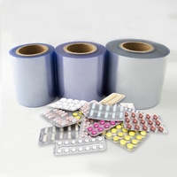 Rouleaux de PVC plastique de qualité pharmaceutique pour thermoformage, PVC flexible 250/350 micron, feuille de PVC rigide transparente super claire