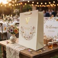 Sac cadeau en carton rigide de luxe personnalisé avec ruban et poignée |   pour l'emballage recyclable certifié |   Usine de sacs cadeaux haut de gamme