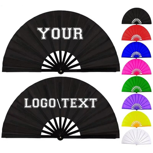 Abanico Plegable de Bambú Ecológico Personalizado de Alta Calidad, Grande (33cm), para Promoción, Publicidad, Eventos, Estilo Kung Fu - Product Image 1