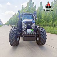 Tractor Agrícola Compacto KINLEON 4x4 con Motor Diésel de 50-200HP, Certificado CE, Neumáticos Antideslizantes Reforzados, Multifuncional