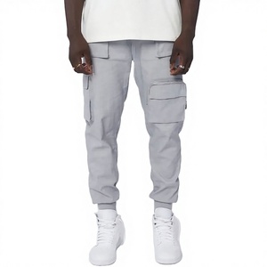 Pantalon cargo tactique rétro pour homme, multi-poches, streetwear, pantalon utilitaire pour l'extérieur et la mode décontractée, impression de logo personnalisée - Product Image 1
