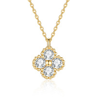 Collier en moissanite trèfle à quatre feuilles style luxe léger, design élégant et tendance, bijoux en argent sterling S925, vente en gros
