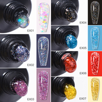 MEET ACROSS Gel de construction pour extension d'ongles 20 ml, gel de construction pour ongles, gel acrylique, gel de poly extension rapide transparent