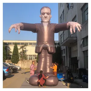 Gratis Pengiriman Iklan Balon Frankenstein Tiup Raksasa Model untuk Dekorasi Halloween