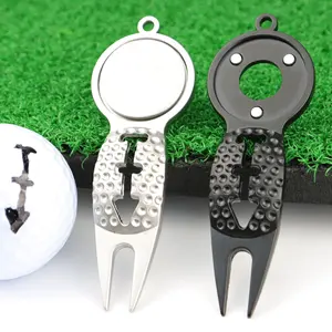 Strumento di riparazione Divot per Golf Multi-Golf con indicatore di linea a sfera con Stencil freccia