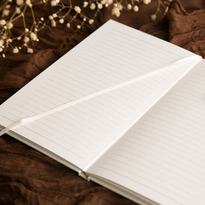 Libreta Personalizada con Grabado en Relieve Dorado, Tapa Dura con Textura de Lino, Formato A5, Regalo para el Día de la Boda - Product Image 5