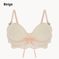 Pure Desire femmes été soutien-gorge à motifs floraux dentelle petite poitrine rassemblement grand Sexy pas d'anneaux en acier Shapewear soutien-gorge