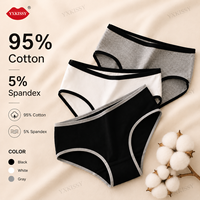 Culottes douces pour femmes, culottes sans couture, culottes mi-hautes pour femmes, 95% coton, culottes pour femmes