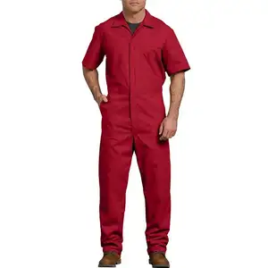 Newest Short Sleeves Men Industrial Construction Work Wear Uniforms Suit Cleaner Safety Work Clothes Overalls Workwear Coverall
