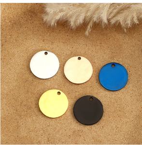 ลดกระหน่ำป้ายสุนัขสแตนเลสสลักด้วยเลเซอร์แบบสั่งทำป้าย ID ป้องกันการสูญหายแบบแขวนป้ายสัตว์เลี้ยงทรงกลมว่างเปล่าของขวัญตามธีมโลโก้ - Product Image 5