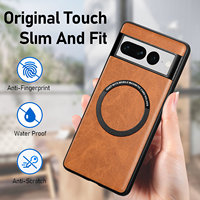 Coque de Téléphone Professionnelle OEM en Cuir PU Mince et TPU Magnétique Doux au Toucher avec Recharge sans Fil pour Google Pixel 6 7 Pro