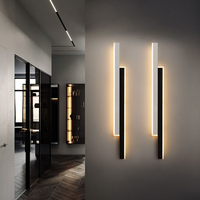Applique murale LED linéaire architecturale de luxe, dimmable, minimaliste, longue bande lumineuse pour fond TV, canapé, décoration de salon