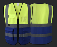 Gilet da Lavoro Riflettente LED Impermeabile Giallo/Arancione Fluorescente Alta Visibilità ANSI Classe 3 per Uomo Edilizia con Logo Personalizzato