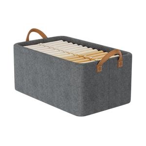 Household <b>Clothes</b> <b>Organizer</b> Washable Wardrobe <b>Drawer</b> <b>Organizer</b> <b>for</b> <b>Clothes</b> Jeans Panty Closet Storage Bins Cube with Handle - Product Image 1