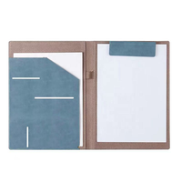 Portafolio de Cuero Wenshun A4, Organizador de Currículum y Entrevistas, Bloc de Notas, Portapapeles, Almacenamiento de Archivos de Papel con Bolsillo de Cuero PU