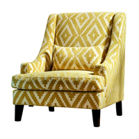 Amerikanischer Landhausstoff-Einzelsessel, Französischer Retro-Jacquard, Hochlehniger Einzelsessel für Ferienhaus und Hotel