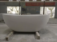 Vente chaude Autoportant 1.8m Intérieur Spa Baignoire Whirlpool Massage Baignoire Air Jet Whirlpool pour Hôtels Fait Pierre Artificielle