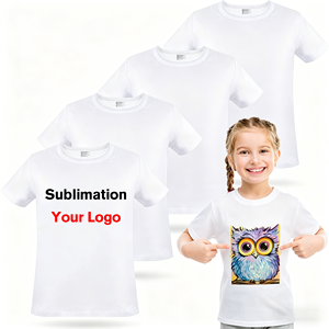 เสื้อยืดเด็กสีขาวแบบเรียบ ไซส์ <span class=keywords><strong>2T</strong></span> 3T สำหรับเด็กผู้หญิงและเด็กผู้ชาย เหมาะสำหรับงานซับลิเมชั่น - Product Image 1
