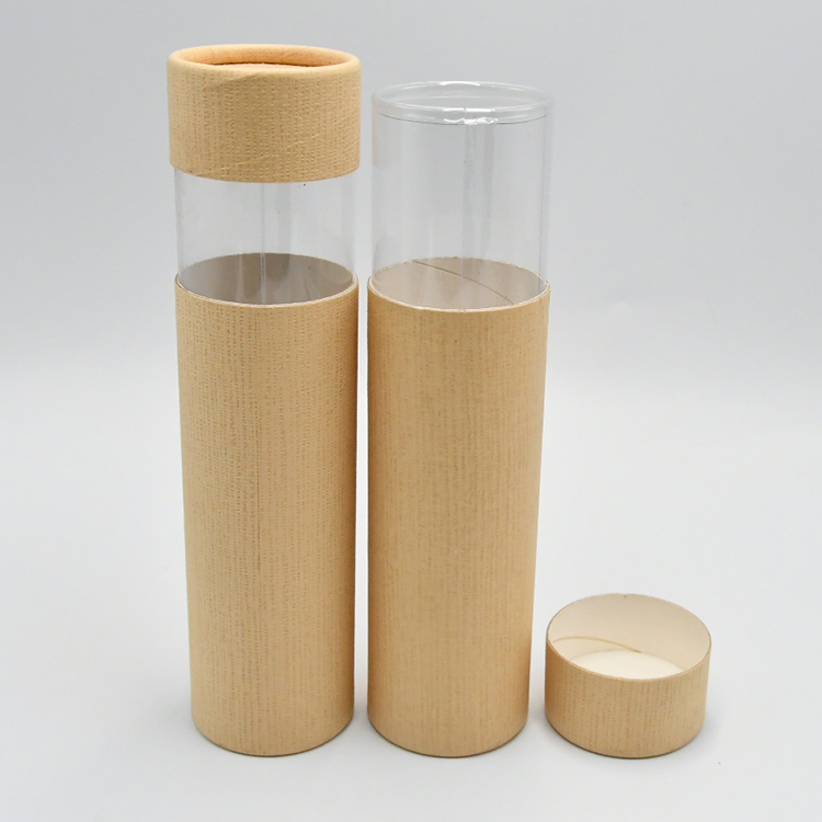 Écologique réutilisé par thé de tube de papier d'emballage conçoivent l'emballage en fonction du client de tube de papier de nourriture pour le thé avec le couvercle en métal