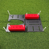 SwingPerfect Golf Putting Speed Trap: Tablero de fibra de carbono y bloques de obstáculos rectangulares de silicona para entrenamiento de trayectoria del putter