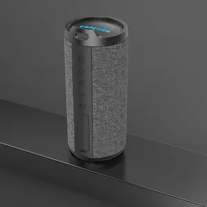 Penjualan laris baru 2024 pengeras suara nirkabel Bluetooth Bocinas Bass Super portabel luar ruangan kain dengan Logo pencahayaan LED