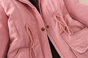 AIMINYZ Nuovo <span class=keywords><strong>Cappotto</strong></span> Invernale da Donna Lungo <span class=keywords><strong>in</strong></span> Poliestere/Cotone Antipiega, Foderato <span class=keywords><strong>in</strong></span> Cotone, Caldo, <span class=keywords><strong>con</strong></span> <span class=keywords><strong>Cappuccio</strong></span>, Slim Fit, Collo <span class=keywords><strong>in</strong></span> Ecopelliccia, Chiusura a Zip - Product Image 5