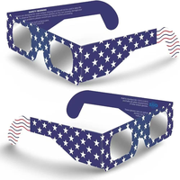 Lunettes d'éclipse solaire personnalisées avec logo, certifiées CE ISO, lunettes de protection solaire sûres, lentilles PET pliables pour cadeaux promotionnels