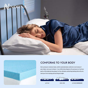 Surmatelas pour lit queen size <span class=keywords><strong>futon</strong></span> à deux étages Surmatelas en mousse mémoire gel de 4 pouces - Product Image 4